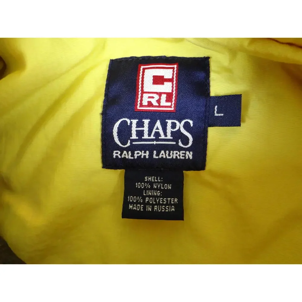 Vintage Y2K Chaps Ralph‎ Lauren Yellow Men's Windbreaker Jacket